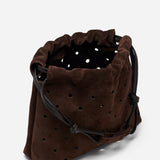 Romy Pouch Perforated Deep Brown