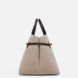 Le Cambon 40 Beige Canvas & Bitter Brown Side