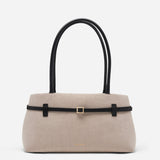 Le Cambon East West Beige Canvas & Black Soft
