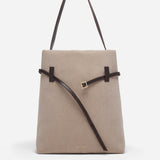 Tote du Jour Beige Canvas & Bitter Brown 