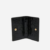 Manu Cardholder Black Croc