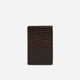 Manu Cardholder Deep Brown Croc