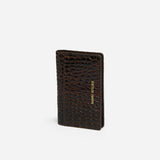 Manu Cardholder Deep Brown Croc