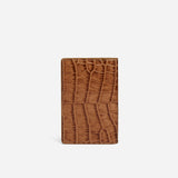 Manu Cardholder Mocha Croc