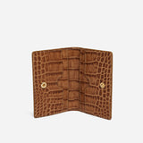 Manu Cardholder Mocha Croc