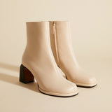 Chae Ankle Boots Ivory Soft