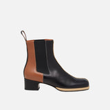 Chelsea Boots Black & Cream & Cognac Soft Side