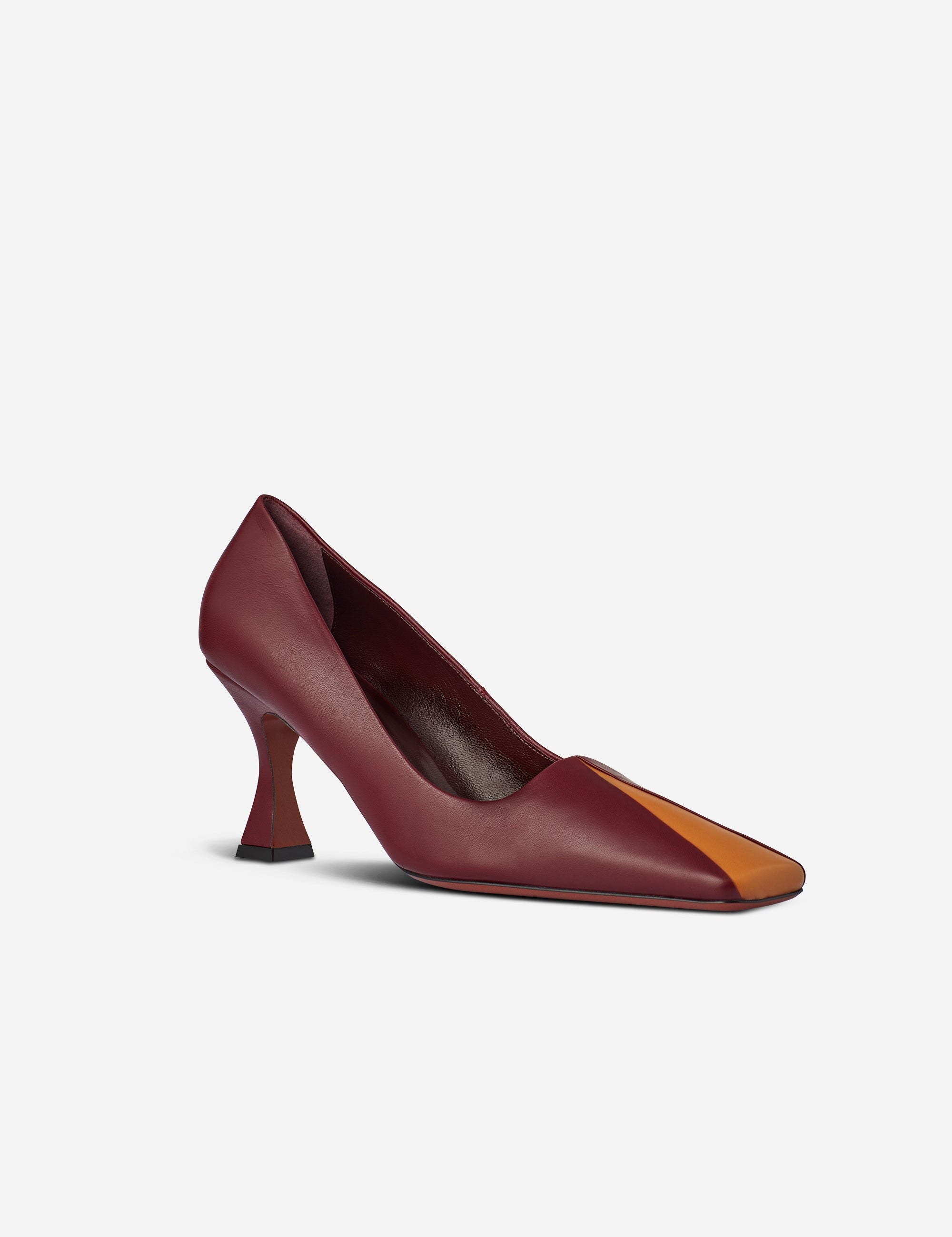 Duck Pumps Orange Camel & Marsala
