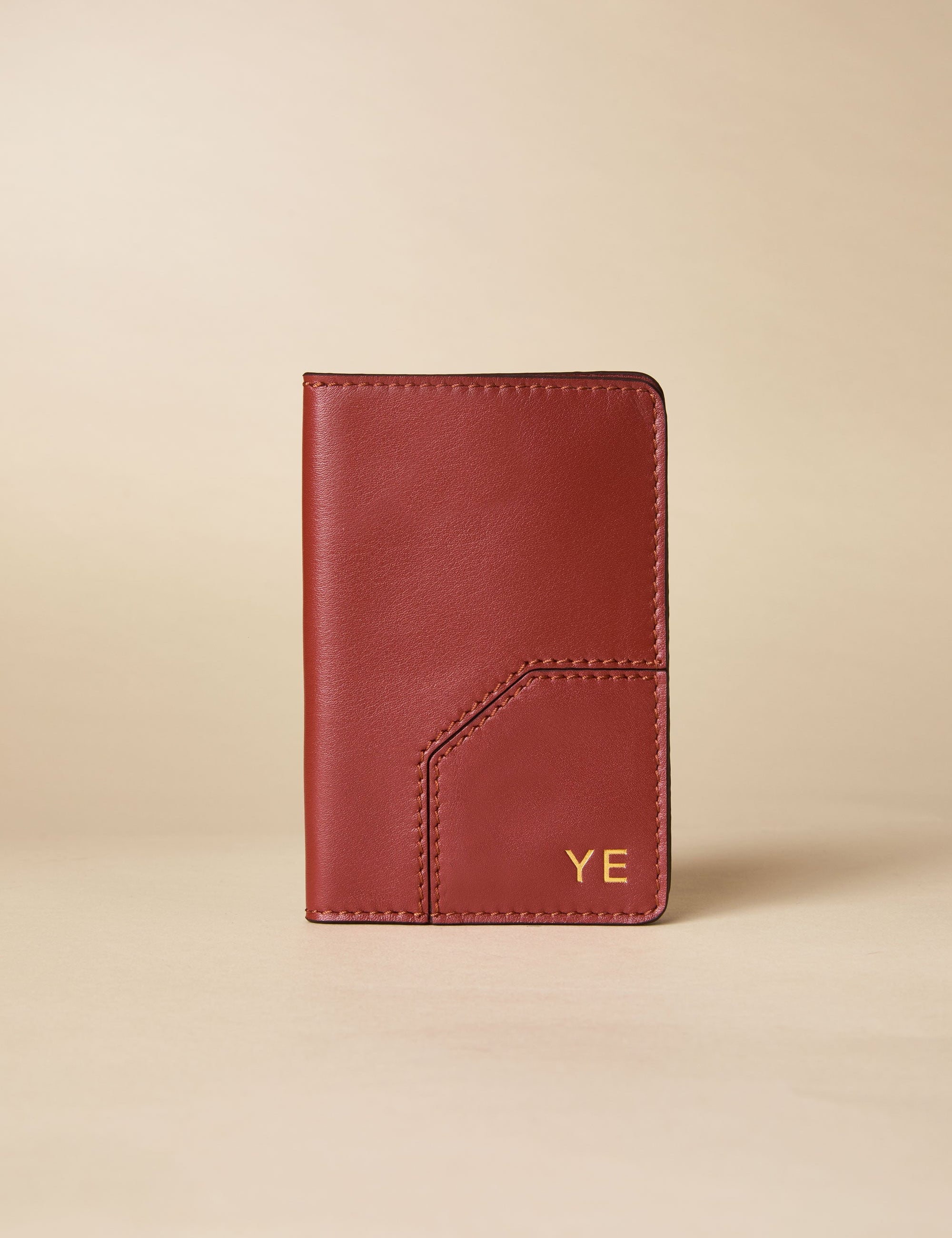 Manu Passport Case Red Bole Soft Details