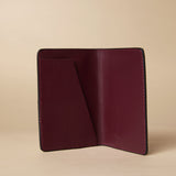 Manu Passport Case Merlot & Sage Soft inside