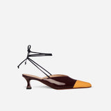 Mule Burgundy & Yellow Patent