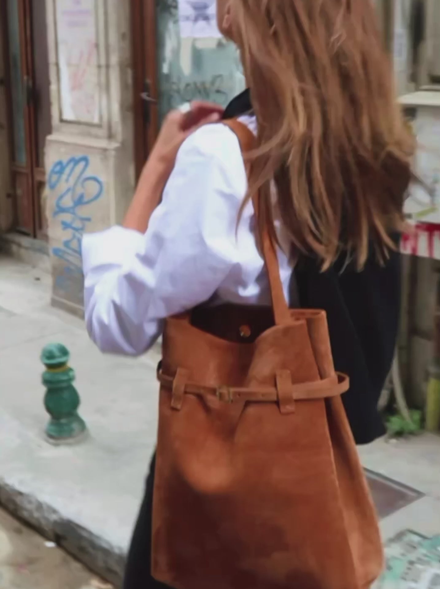Tote du Jour Camel Suede by Manu Atelier
