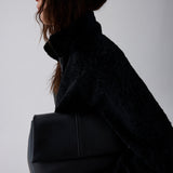 The Fold Bag Black Soft On Model