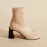 Chae Ankle Boots Ivory Soft Side